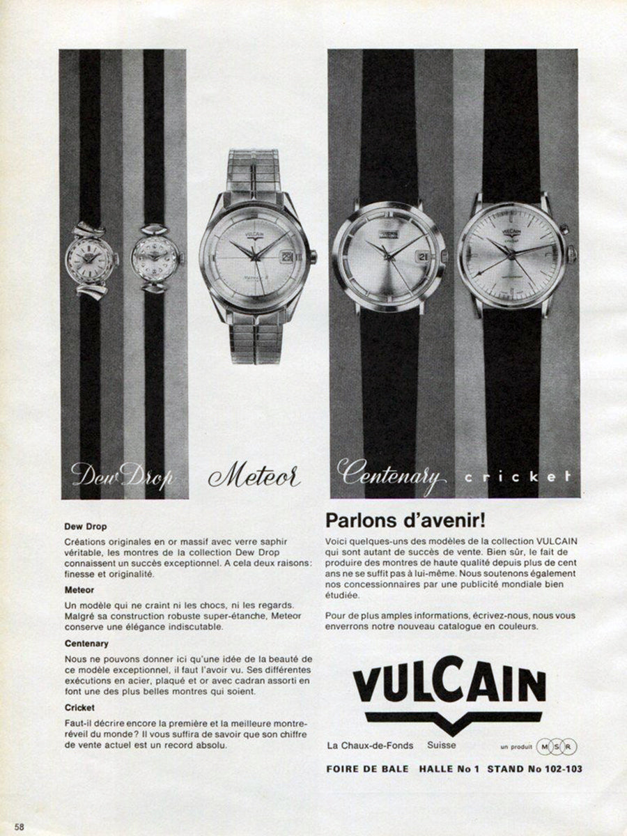 1958 Vulcain Centenary date